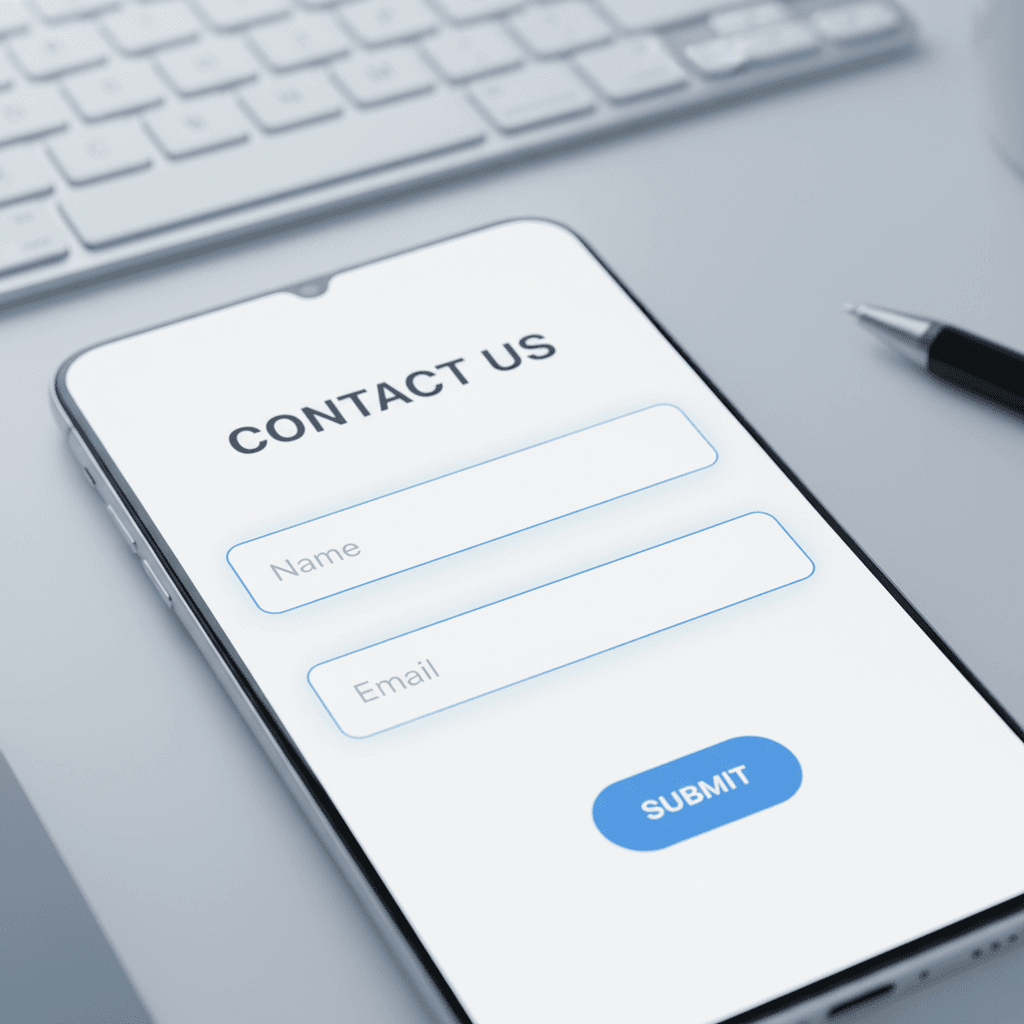 Contact form on a mobile device