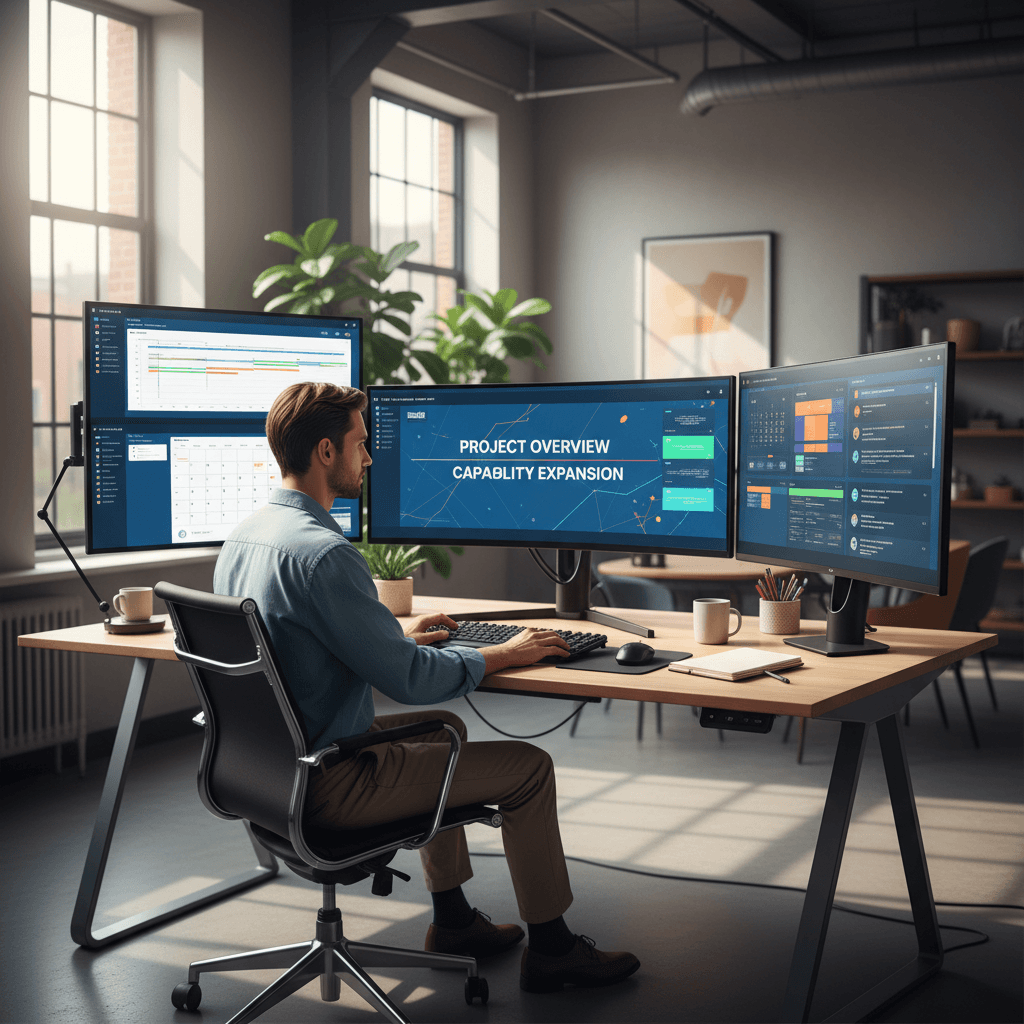 One person managing multiple AI-driven projects
