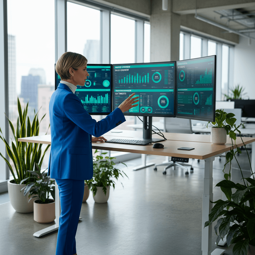 Sales automation dashboard in action