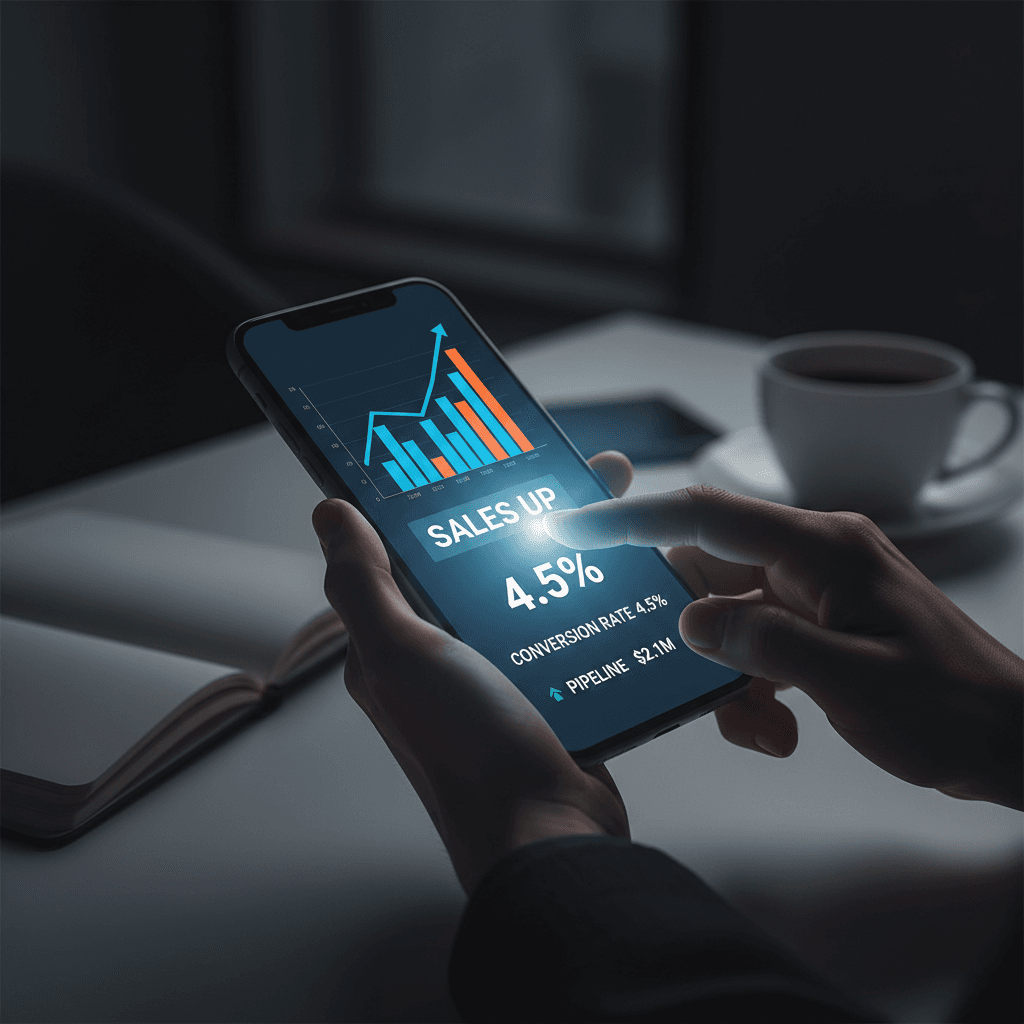 Real-time sales intelligence on mobile device