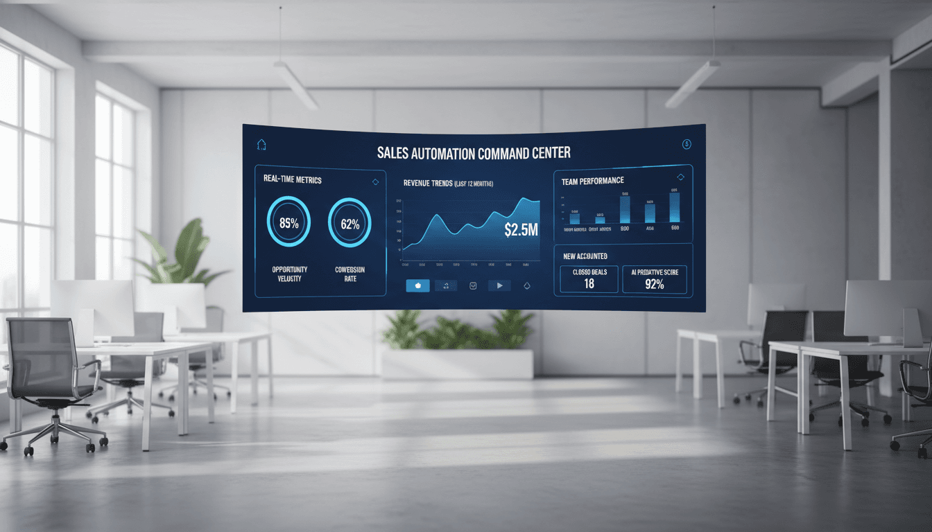 Revenue Ai dashboard displaying sales automation and analytics