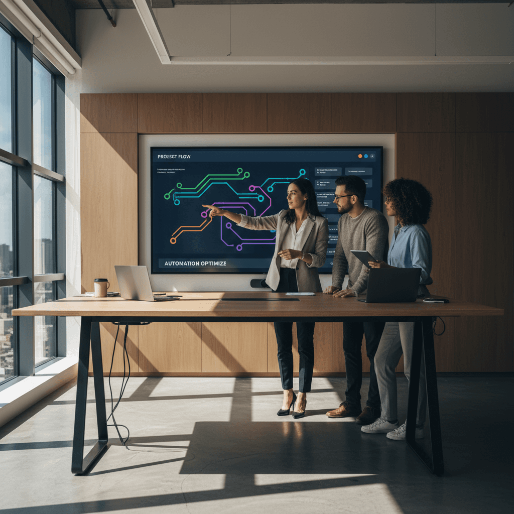 Workflow automation dashboard with team collaboration
