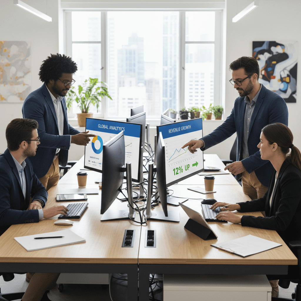 AI dashboard and business analytics interface