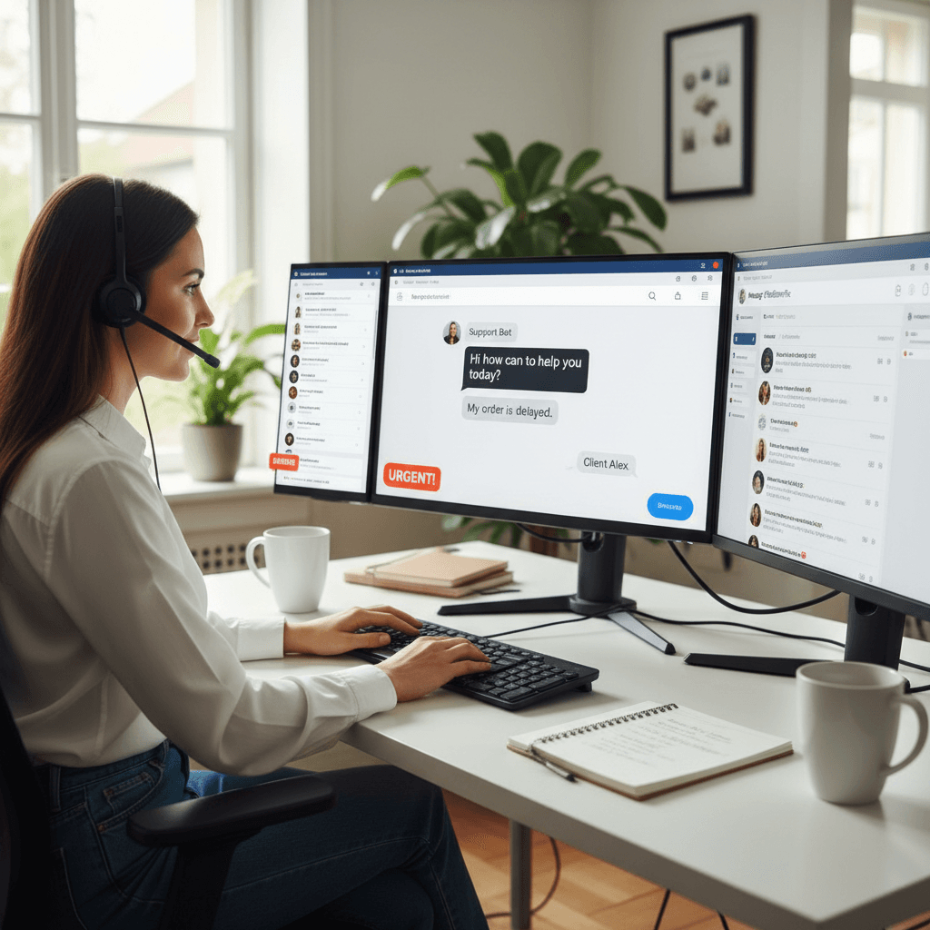 Multi-channel customer communication dashboard