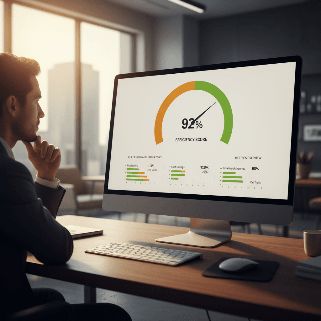 Operational efficiency scoring dashboard