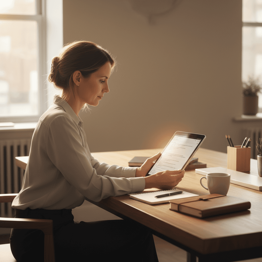 Business owner reviewing AI conversation logs and customer interactions