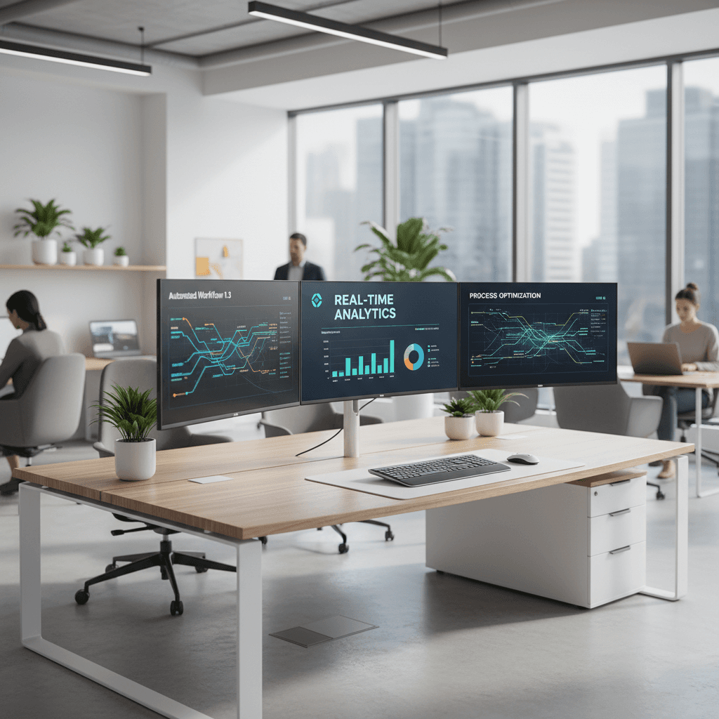 Automated workflow dashboard with data analytics