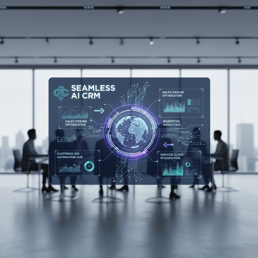 CRM dashboard showing seamless AI integration and data analytics