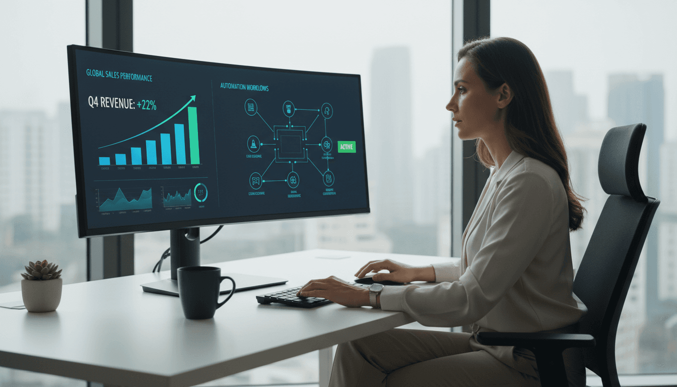 Scale Ai dashboard showing real-time sales data and automated business operations