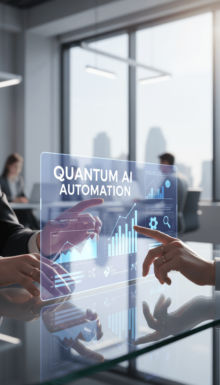 Hands working with AI automation interface