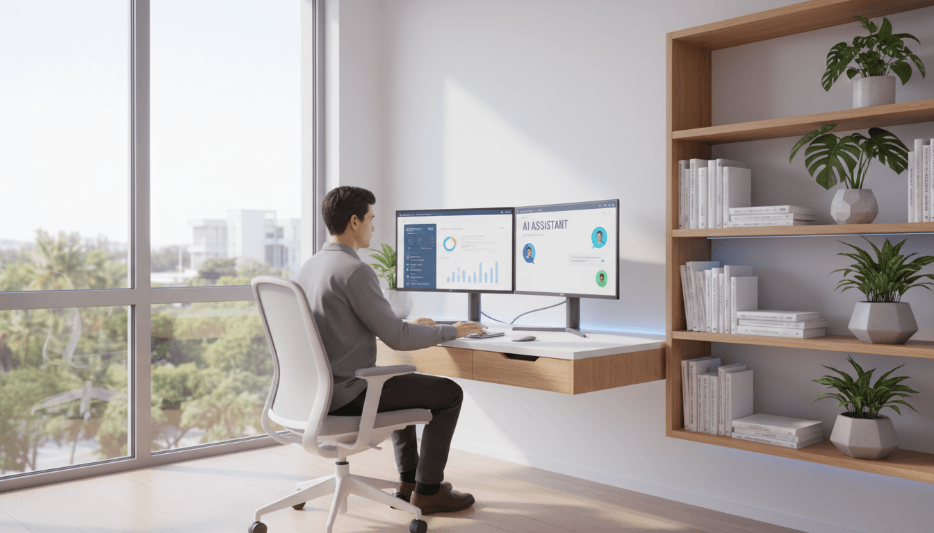 Professional using Scale Ai dashboard to monitor business metrics and automation